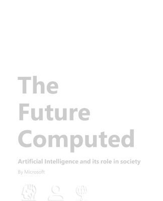 خرید و دانلود نسخه کامل کتاب The Future Computed. Artificial Intelligence and its role in society