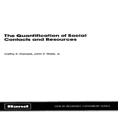 خرید و دانلود نسخه کامل کتاب The Quantification of Social Contacts and Resources –  PDF