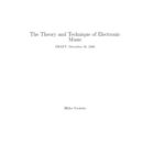خرید و دانلود نسخه کامل کتاب The Theory and Technique of Electronic Music (Draft)