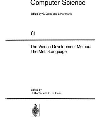 خرید و دانلود نسخه کامل کتاب The Vienna Development Method: The Meta-Language