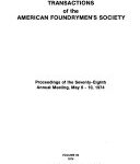 خرید و دانلود نسخه کامل کتاب Transactions of the American Foundrymen’s Society – Pdf