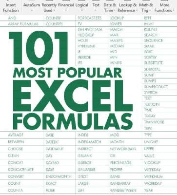 خرید و دانلود نسخه کامل کتاب 101 Most Popular Excel Formulas
