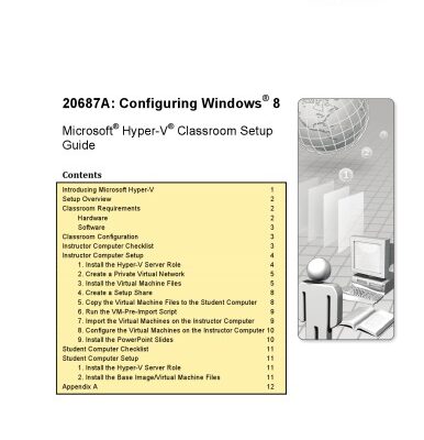 خرید و دانلود نسخه کامل کتاب 20687A Configuring Windows 8, Microsoft Hyper-V Classroom Setup Guide