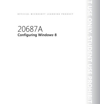 خرید و دانلود نسخه کامل کتاب 20687A Configuring Windows 8 Setup Guide, Trainer Handbook