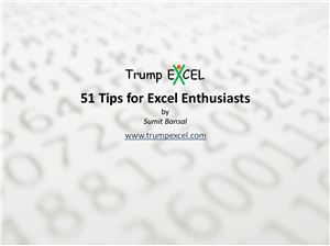 خرید و دانلود نسخه کامل کتاب 51 Tips for Excel Enthusiasts
