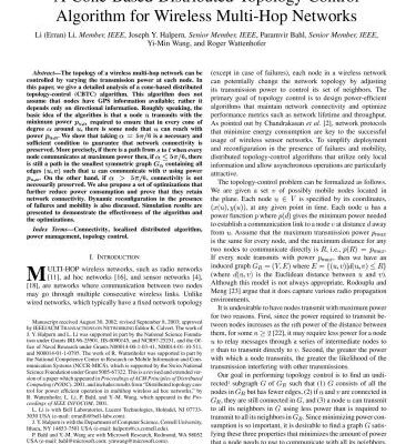 خرید و دانلود نسخه کامل کتاب A Cone-Based Distributed Topology-Control Algorithm for Wireless Multi-Hop Networks
