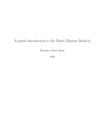 خرید و دانلود نسخه کامل کتاب A gentle introduction to the Finite Element Method