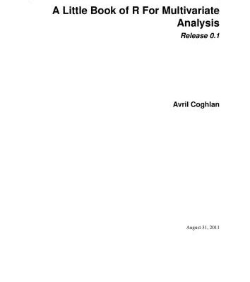 خرید و دانلود نسخه کامل کتاب A Little Book of R for Multivariate Analysis