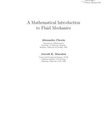 خرید و دانلود نسخه کامل کتاب A mathematical introduction to fluid mechanics, Second Edition