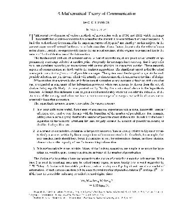 خرید و دانلود نسخه کامل کتاب A Mathematical Theory of Communication
