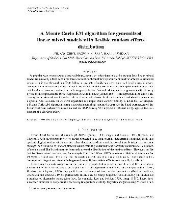خرید و دانلود نسخه کامل کتاب A Monte Carlo EM algorithm for generalized linear mixed models with flexible random effects distribu