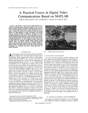خرید و دانلود نسخه کامل کتاب A practical course in digital video communications based on MATLAB