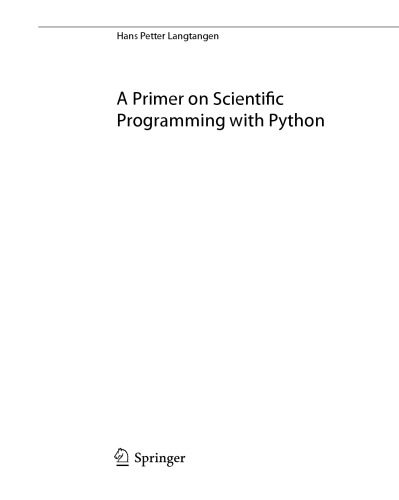 خرید و دانلود نسخه کامل کتاب A primer on scientific programming with Python