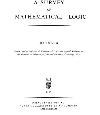 خرید و دانلود نسخه کامل کتاب A survey of mathematical logic