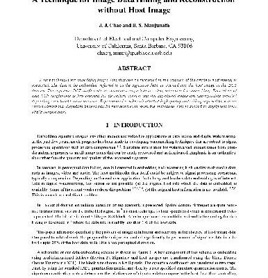 خرید و دانلود نسخه کامل کتاب A Technique for Image Data Hiding and Reconstruction without Host Image
