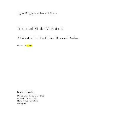 خرید و دانلود نسخه کامل کتاب Abstract state machines A method for high level system design and analysis
