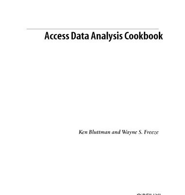 خرید و دانلود نسخه کامل کتاب Access data analysis cookbook