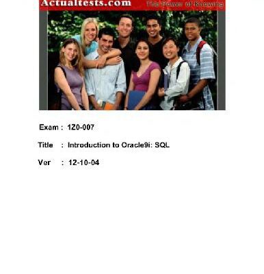 خرید و دانلود نسخه کامل کتاب ACTUALTESTS ORACLE 1Z0-007 EXAMCHEATSHEET V12 10 04