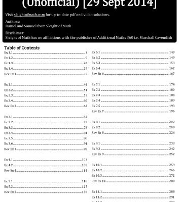 خرید و دانلود نسخه کامل کتاب Additional Maths 360 Solutions