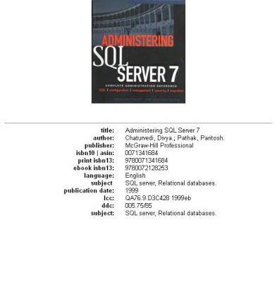 خرید و دانلود نسخه کامل کتاب Administering SQL Server 7