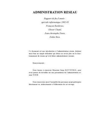خرید و دانلود نسخه کامل کتاب Administration reseaux