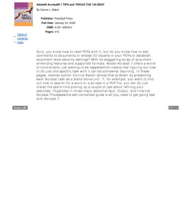 خرید و دانلود نسخه کامل کتاب Adobe Acrobat 7 Tips and Tricks: The 150 Best