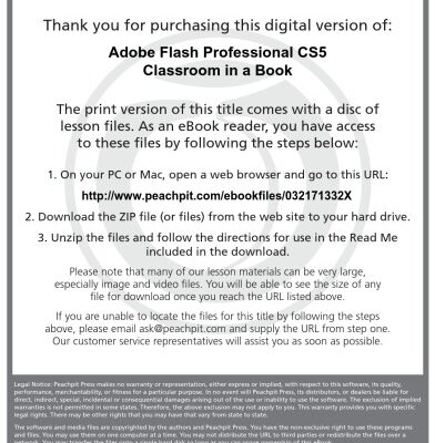 خرید و دانلود نسخه کامل کتاب Adobe Flash Professional CS5 Classroom in a Book