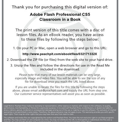 خرید و دانلود نسخه کامل کتاب Adobe Flash Professional CS5 Classroom in a Book