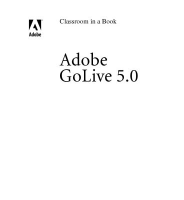 خرید و دانلود نسخه کامل کتاب adobe golive 5.0 – classroom in a book