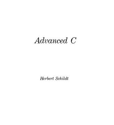 خرید و دانلود نسخه کامل کتاب Advanced C
