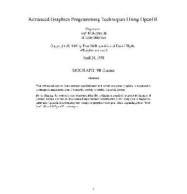 خرید و دانلود نسخه کامل کتاب Advanced Graphics Programming Techniques Using OpenGL