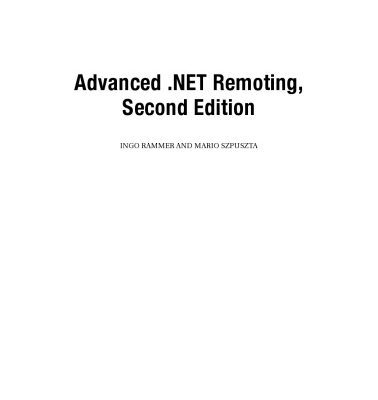 خرید و دانلود نسخه کامل کتاب Advanced .NET Remoting