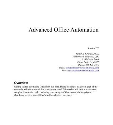 خرید و دانلود نسخه کامل کتاب Advanced Office Automation