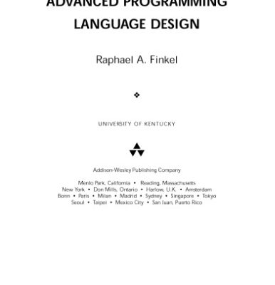 خرید و دانلود نسخه کامل کتاب Advanced programming language design
