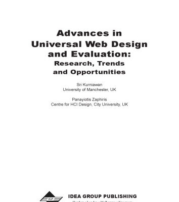 خرید و دانلود نسخه کامل کتاب Advances in universal web design and evaluation: research, trends and opportunities