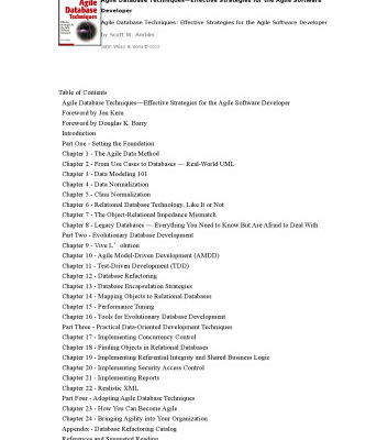 خرید و دانلود نسخه کامل کتاب Agile database techniques: effective strategies for the agile software developer