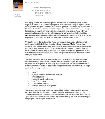 خرید و دانلود نسخه کامل کتاب Agile Software Development Ecosystems