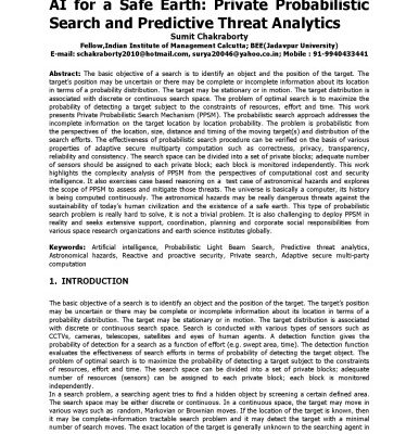 خرید و دانلود نسخه کامل کتاب AI for a Safe Earth: Private Probabilistic Search and Predictive Threat Analytics