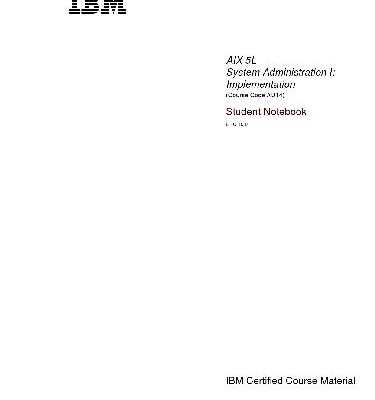 خرید و دانلود نسخه کامل کتاب AIX 5L System Administration I: Implementation. Student Notebook
