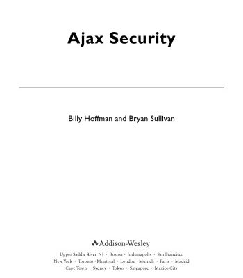 خرید و دانلود نسخه کامل کتاب Ajax security