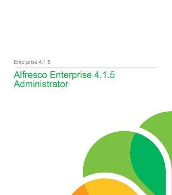 خرید و دانلود نسخه کامل کتاب Alfresco Enterprise 4.1.5 Administrator
