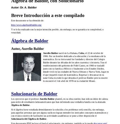 خرید و دانلود نسخه کامل کتاب Algebra – Algebra de Baldor con Solucionario