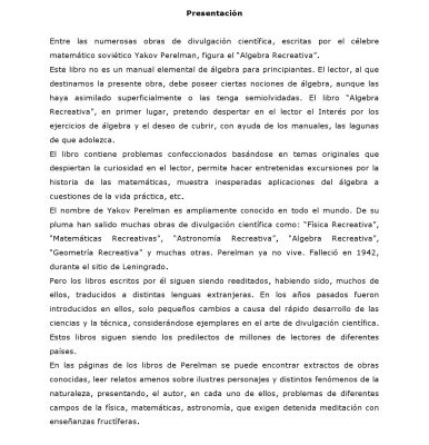 خرید و دانلود نسخه کامل کتاب Álgebra recreativa