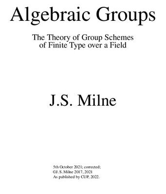 خرید و دانلود نسخه کامل کتاب Algebraic groups: The theory of group schemes of finite type over a field