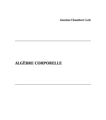 خرید و دانلود نسخه کامل کتاب Algèbre corporelle