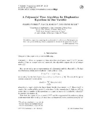 خرید و دانلود نسخه کامل کتاب Algorithm for diophantine equations in one variable. JSC 1999