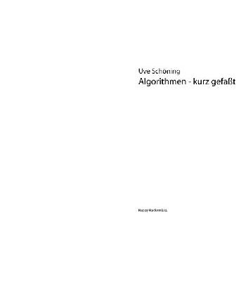 خرید و دانلود نسخه کامل کتاب Algorithmen kurz gefasst