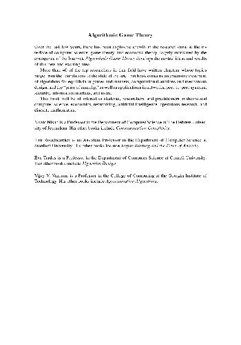 خرید و دانلود نسخه کامل کتاب Algorithmic Game Theory_68657b91db02e.jpeg خرید و دانلود نسخه کامل کتاب Algorithmic Game Theory