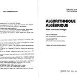 خرید و دانلود نسخه کامل کتاب Algorithmique Algébrique