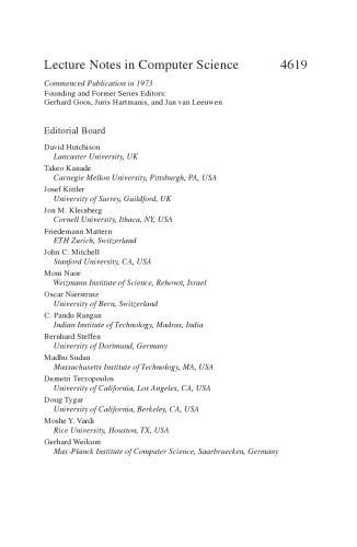 خرید و دانلود نسخه کامل کتاب Algorithms and Data Structures: 10th International Workshop, WADS 2007, Halifax, Canada, August 15-17, 2007. Proceedings_6865628903ec1.jpeg خرید و دانلود نسخه کامل کتاب Algorithms and Data Structures: 10th International Workshop, WADS 2007, Halifax, Canada, August 15-17, 2007. Proceedings